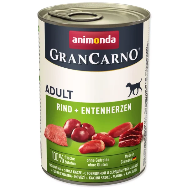Animonda Gran Carno Adult hovězí a kachní srdce 400g