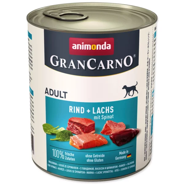 Animonda Gran Carno Adult s lososem a špenátem 800g