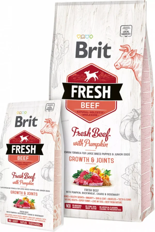 Brit Fresh Dog Beef & Pumpkin Puppy Large 12kg