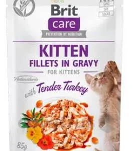 Kapsička BRIT Care Cat Kitten Fillets in Gravy with Tender Turkey 85g