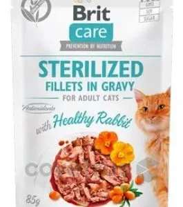 Kapsička BRIT Care Cat Sterilized Fillets in Gravy with Healthy Rabbit 85g