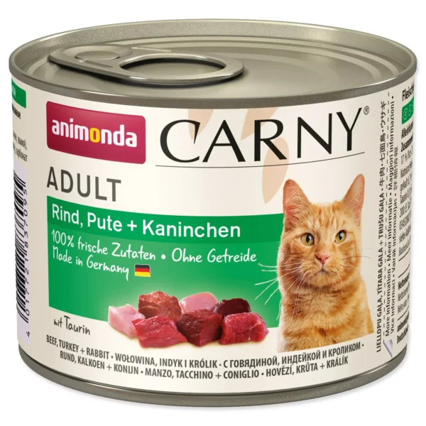 Konzerva ANIMONDA Carny Adult hovězí, krůta+ králík 200g