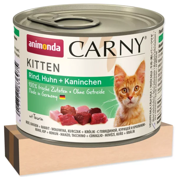 Konzerva ANIMONDA Carny Kitten hovězí, kuřecí + králík 200 g