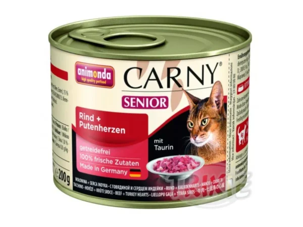 Konzerva ANIMONDA Carny Senior hovězí + krůtí srdíčka 200 g