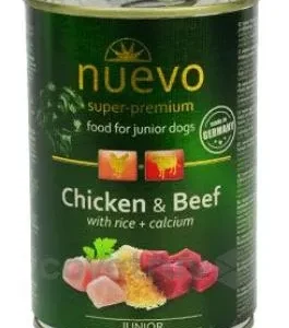 Nuevo pes junior kuřecí a hovězí konzerva 400g