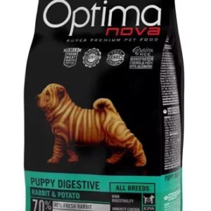 OPTIMAnova Dog Puppy Digestive Rabbit & Potato GF 2 kg